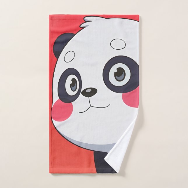 Cute Cartoon Panda Hand Towel for Fun and Playful (Hand Towel)