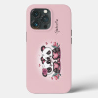 Cute Cartoon Panda Lovers Heart Valentine’s Day