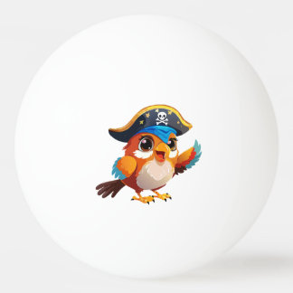 Cute cartoon parrot pirate ping pong ball