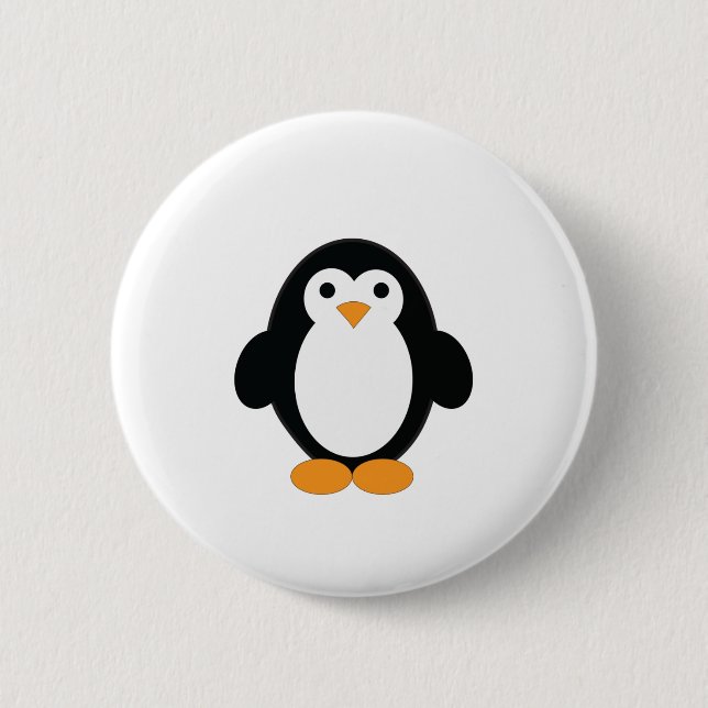 Cute Cartoon Penguin 6 Cm Round Badge (Front)