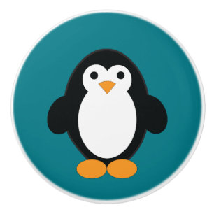 Cute Cartoon Penguin Ceramic Knob