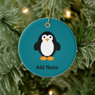 Cute Cartoon Penguin Ceramic Tree Decoration