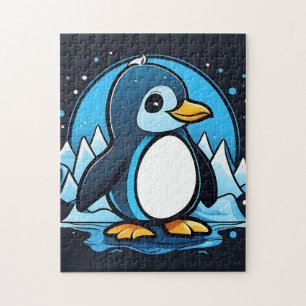 Cute Cartoon Penguin Cold Jigsaw Puzzle