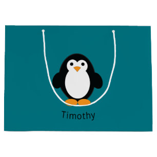 Cute Cartoon Penguin Large Gift Bag