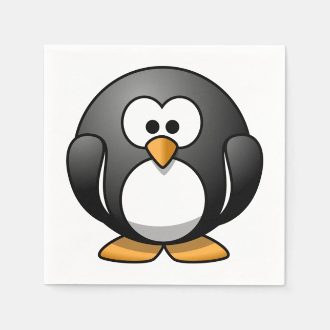 Cute Cartoon Penguin Napkin (Front)