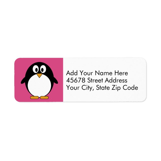 cute cartoon penguin pink and black (Front)