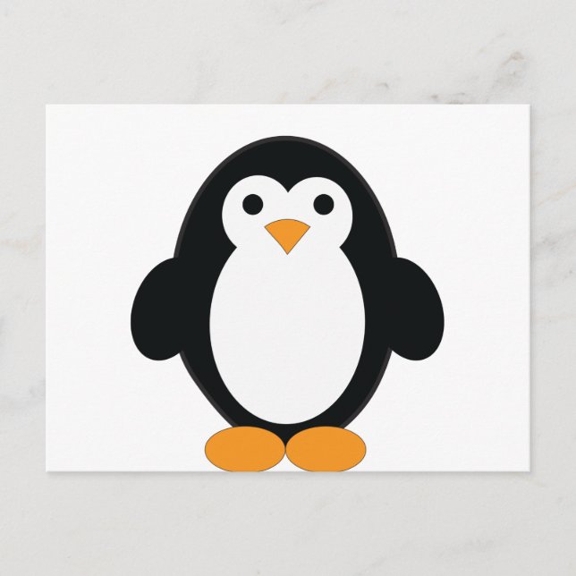 Cute Cartoon Penguin Postcard (Front)