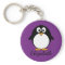cute cartoon penguin purple