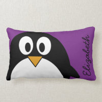 cute cartoon penguin purple