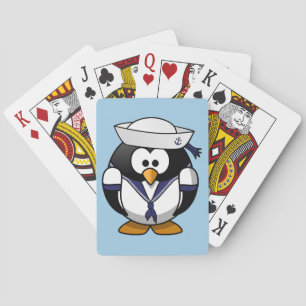 Cute cartoon Penguin Sailor Playing Cards