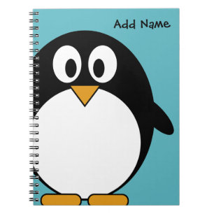 Cute Cartoon Penguin Spiral Notebook