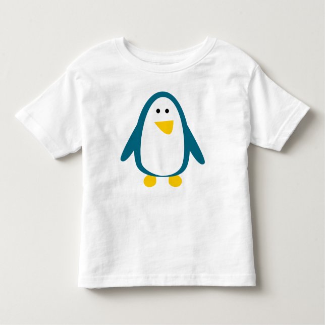 Cute Cartoon Penguin Toddler T-Shirt (Front)