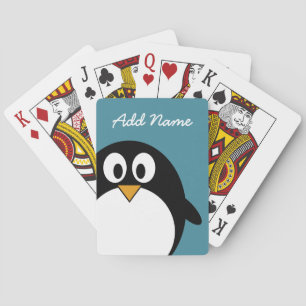 Cute Cartoon Penguin with bright colours Playing Cards