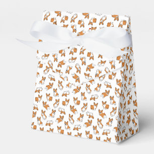cute cartoon pet dog corgis pattern favour box