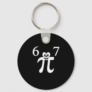 Cute Cartoon Pi Math Pun - Period 6 7 Clroom Humou Key Ring