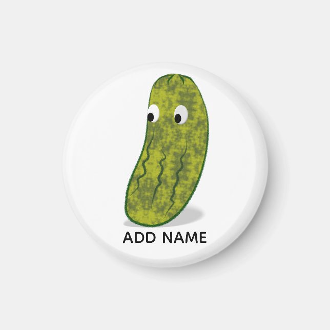 Cute Cartoon Pickle Drawing Magnet (Front)