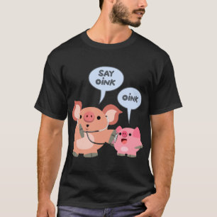 Cute Cartoon Pig Doctor and Patient T-Shirt
