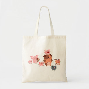 Cute Cartoon Pig Family Bag