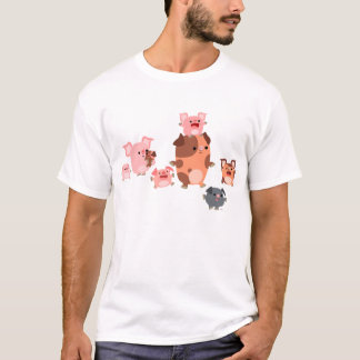 Cute Cartoon Pig Family Children T-Shirt