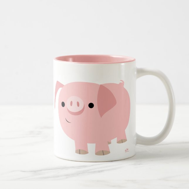 Cute Cartoon Pig Mug (Right)