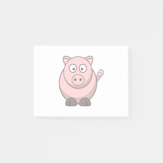 Cute Cartoon Pig Post-it Notes (Front)