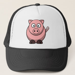 Cute Cartoon Pig Trucker Hat