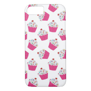Cute Cartoon Pink Cupcake Sprinkles Pattern Case-Mate iPhone Case