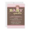 Cute Cartoon Pink Owl Baby Sprinkle Invitations