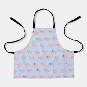 Cute Cartoon Pink Pig Pattern Apron