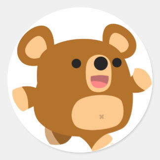 Cute Cartoon Playful Bear Sticker