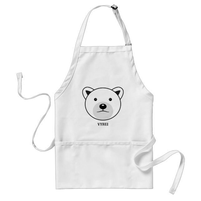 Cute Cartoon Polar Bear Standard Apron (Front)