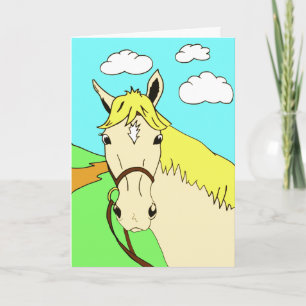 Cute Cartoon Pony Birthday Card