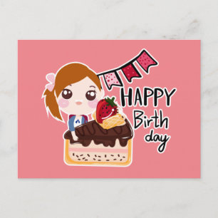 Cute cartoon Postcards Birthday
