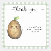 Cute cartoon potato baby shower thank you