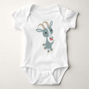 Cute Cartoon Prancing Goat Baby Apparel Bodysuit