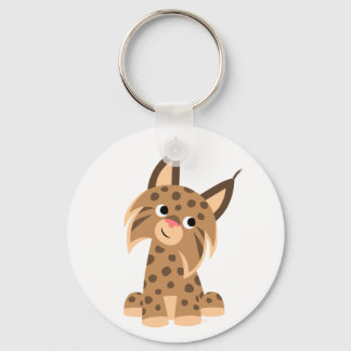 Cute Cartoon Prankish Lynx Keychain