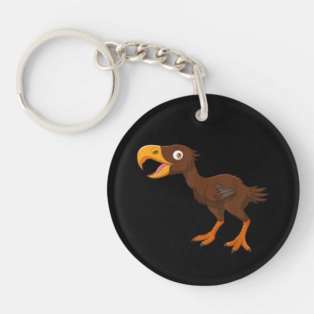 Cute Cartoon Prehistoric Animals Terror Bird  Key Ring (Front)