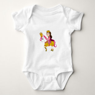 Cute cartoon princess baby bodysuit