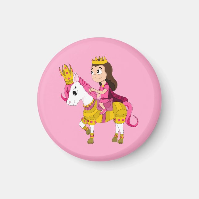 Cute cartoon princess  magnet (Front)