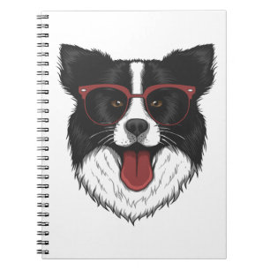 Cute Cartoon Puppy Dog Love Border Collie Notebook