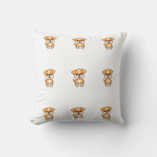 Cute Cartoon Puppy Dog Pattern Throw Pillow