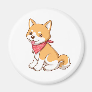 Cute cartoon Puppy Dog Shiba Inu Magnet