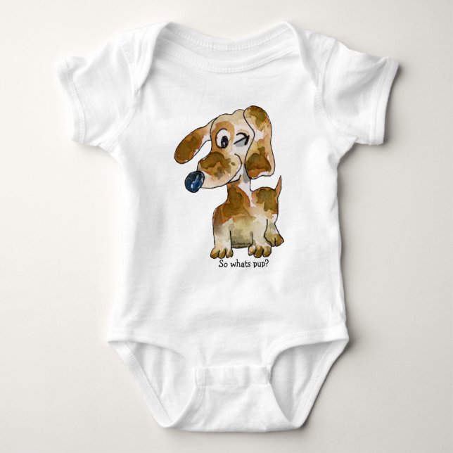 Cute Cartoon Puppy Dogs Baby Bodysuit (Front)