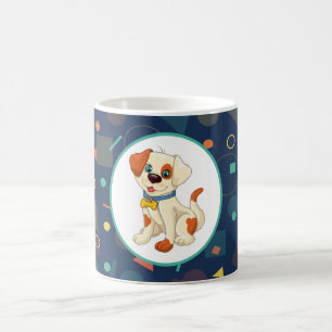 Cute Cartoon Puppy Geometric Magic Mug