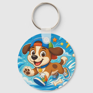 Cute Cartoon Puppy Kids Key Ring