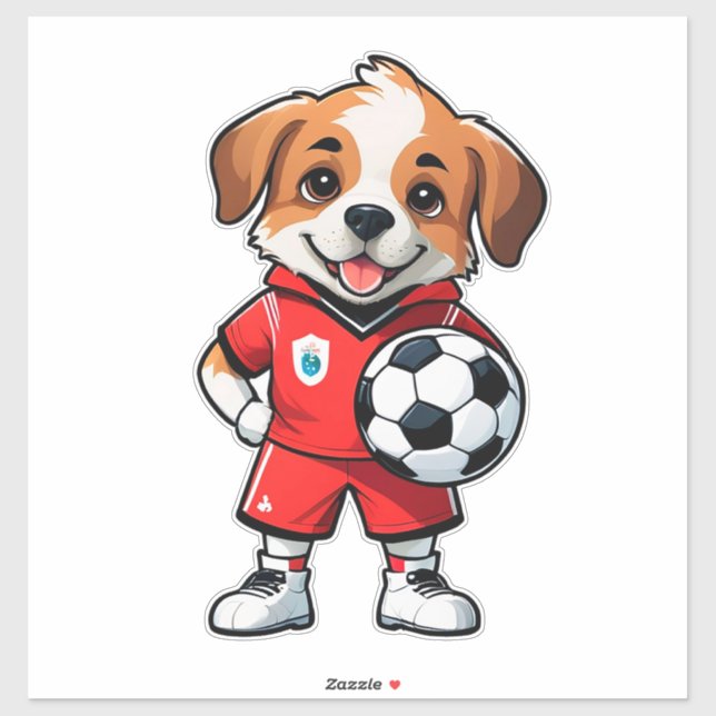 Cute Cartoon Puppy Soccer Player (Sheet)