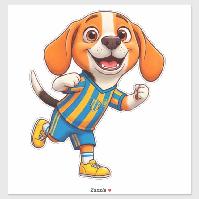 Cute Cartoon Puppy Soccer Player (Sheet)
