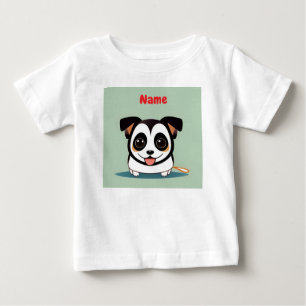 Cute Cartoon Puppy with Adorable Expression Baby T-Shirt