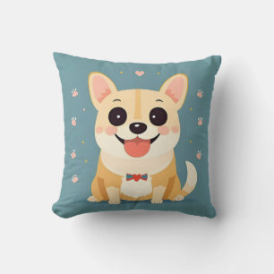 Cute Cartoon Puppy with Adorable Expression Cushion
