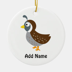 Cute Cartoon Quail Ceramic Tree Decoration